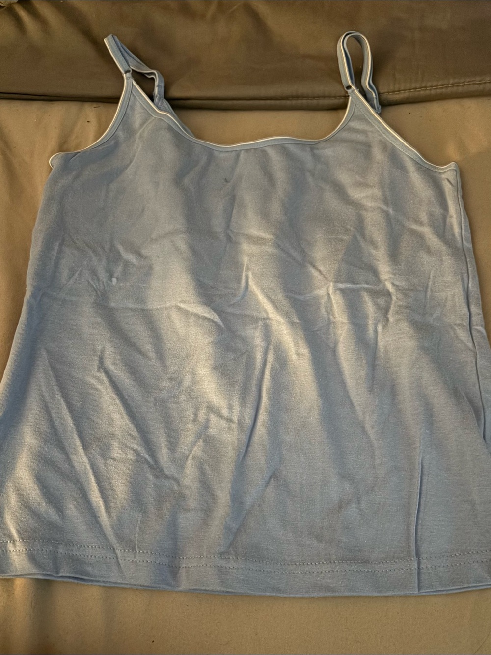 Light Blue teen Adjustable Strap Cami Tank Top
